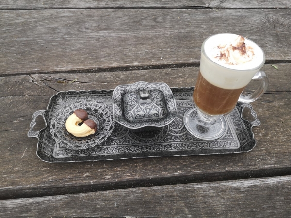 Cappuccino-Kaffeeset "Anitara" (antiksilber)
